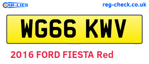 WG66KWV are the vehicle registration plates.