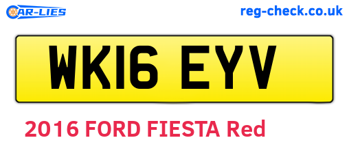 WK16EYV are the vehicle registration plates.