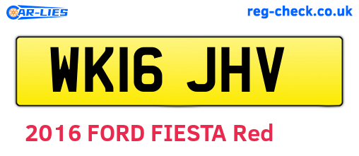 WK16JHV are the vehicle registration plates.