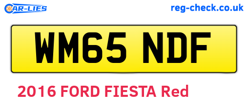 WM65NDF are the vehicle registration plates.