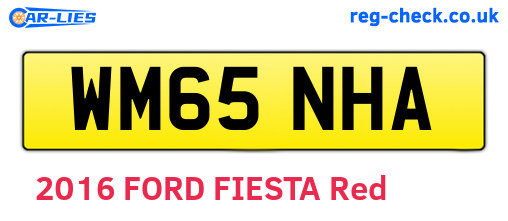 WM65NHA are the vehicle registration plates.