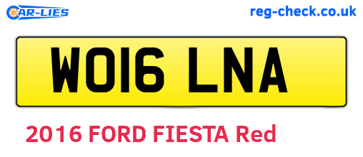 WO16LNA are the vehicle registration plates.