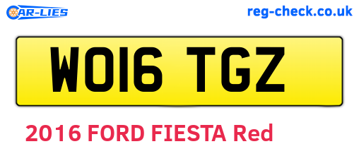 WO16TGZ are the vehicle registration plates.