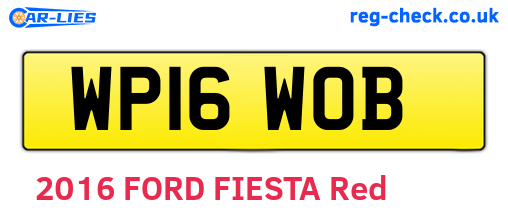 WP16WOB are the vehicle registration plates.