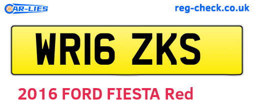 WR16ZKS are the vehicle registration plates.