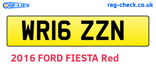 WR16ZZN are the vehicle registration plates.