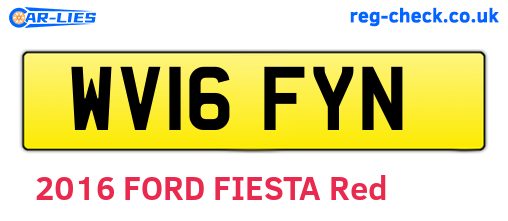 WV16FYN are the vehicle registration plates.
