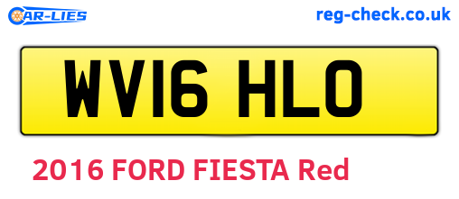 WV16HLO are the vehicle registration plates.