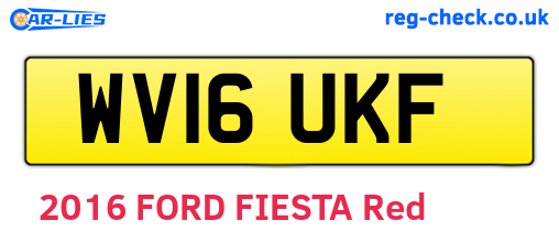 WV16UKF are the vehicle registration plates.