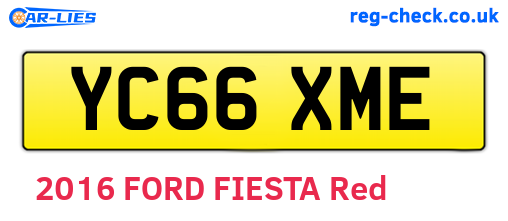 YC66XME are the vehicle registration plates.