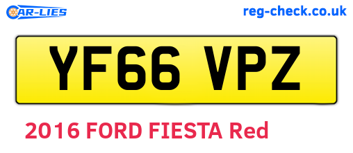 YF66VPZ are the vehicle registration plates.