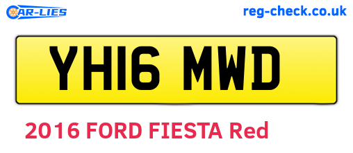 YH16MWD are the vehicle registration plates.