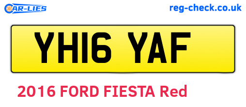 YH16YAF are the vehicle registration plates.