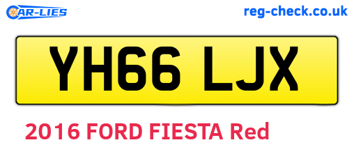 YH66LJX are the vehicle registration plates.