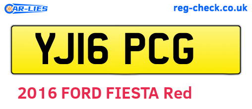 YJ16PCG are the vehicle registration plates.