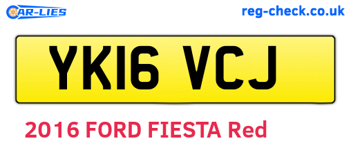 YK16VCJ are the vehicle registration plates.