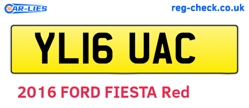 YL16UAC are the vehicle registration plates.