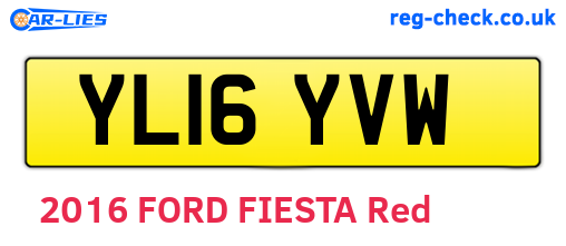 YL16YVW are the vehicle registration plates.