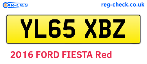 YL65XBZ are the vehicle registration plates.