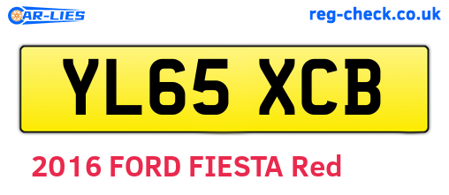 YL65XCB are the vehicle registration plates.