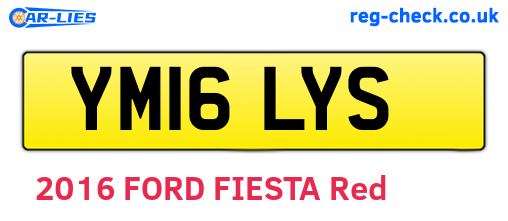 YM16LYS are the vehicle registration plates.