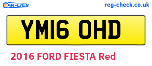 YM16OHD are the vehicle registration plates.