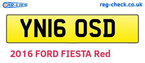 YN16OSD are the vehicle registration plates.