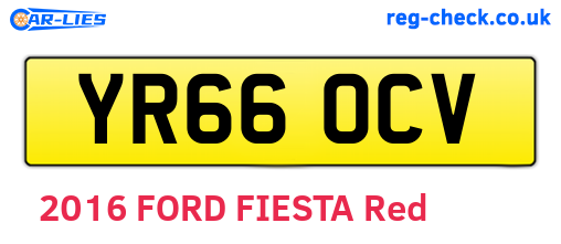 YR66OCV are the vehicle registration plates.