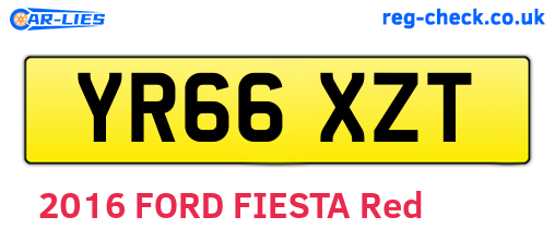 YR66XZT are the vehicle registration plates.