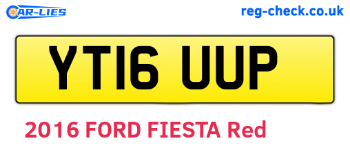 YT16UUP are the vehicle registration plates.