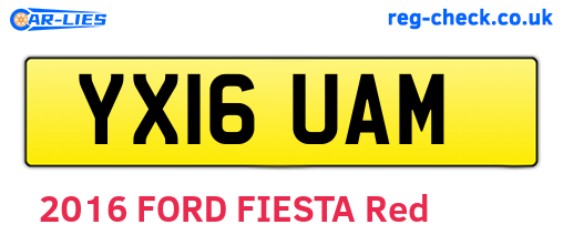 YX16UAM are the vehicle registration plates.
