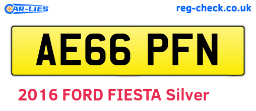 AE66PFN are the vehicle registration plates.