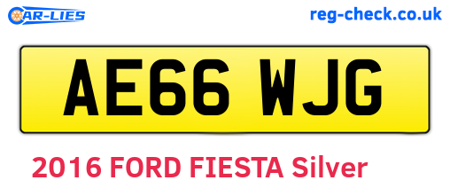 AE66WJG are the vehicle registration plates.