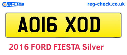 AO16XOD are the vehicle registration plates.