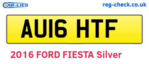AU16HTF are the vehicle registration plates.