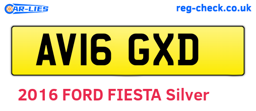 AV16GXD are the vehicle registration plates.