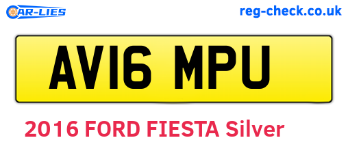 AV16MPU are the vehicle registration plates.