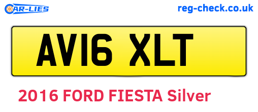 AV16XLT are the vehicle registration plates.