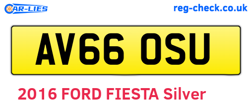 AV66OSU are the vehicle registration plates.