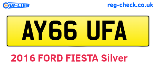 AY66UFA are the vehicle registration plates.