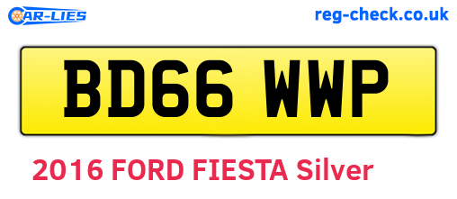 BD66WWP are the vehicle registration plates.