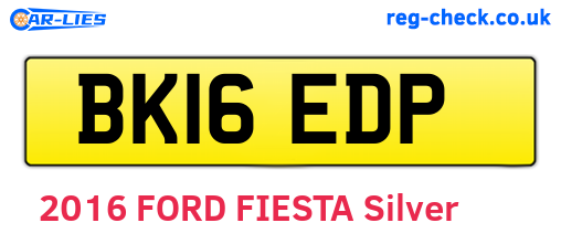 BK16EDP are the vehicle registration plates.