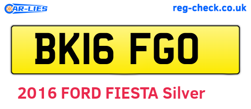 BK16FGO are the vehicle registration plates.