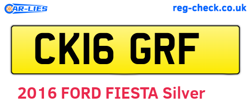 CK16GRF are the vehicle registration plates.