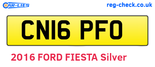 CN16PFO are the vehicle registration plates.