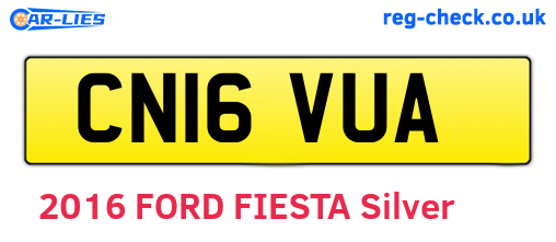 CN16VUA are the vehicle registration plates.