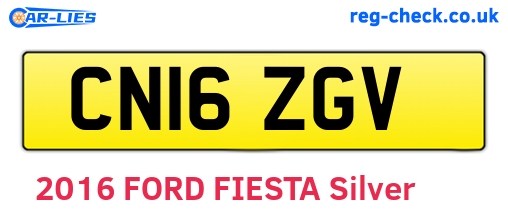CN16ZGV are the vehicle registration plates.