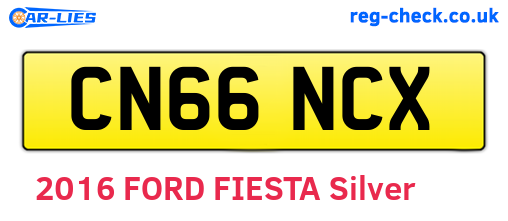CN66NCX are the vehicle registration plates.