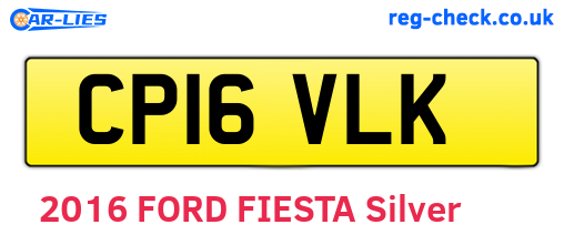 CP16VLK are the vehicle registration plates.