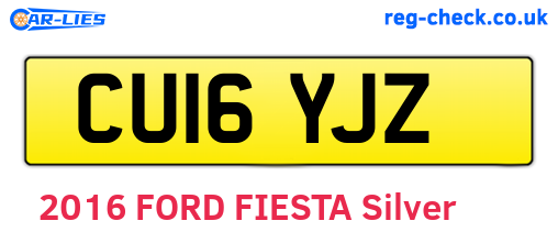 CU16YJZ are the vehicle registration plates.